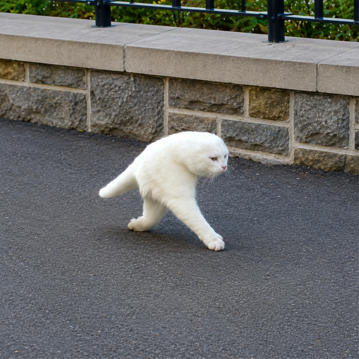 the original panorama photo of Half Cat on an Ottawa street